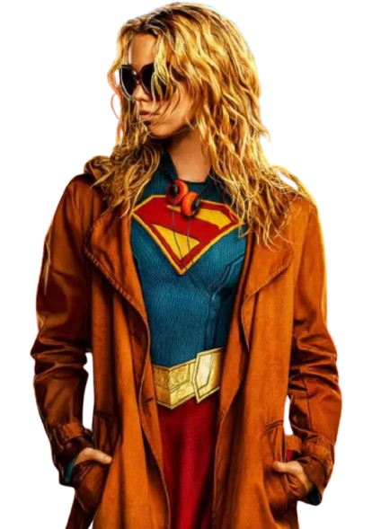 Milly Alcock Supergirl Brown Trench Coat - Image 3